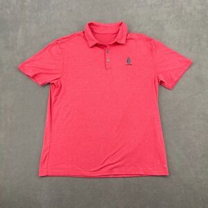 Alpine Pro Deter Polo Shirt Mens XL Coral Pink Embroidered Logo Golf Performance